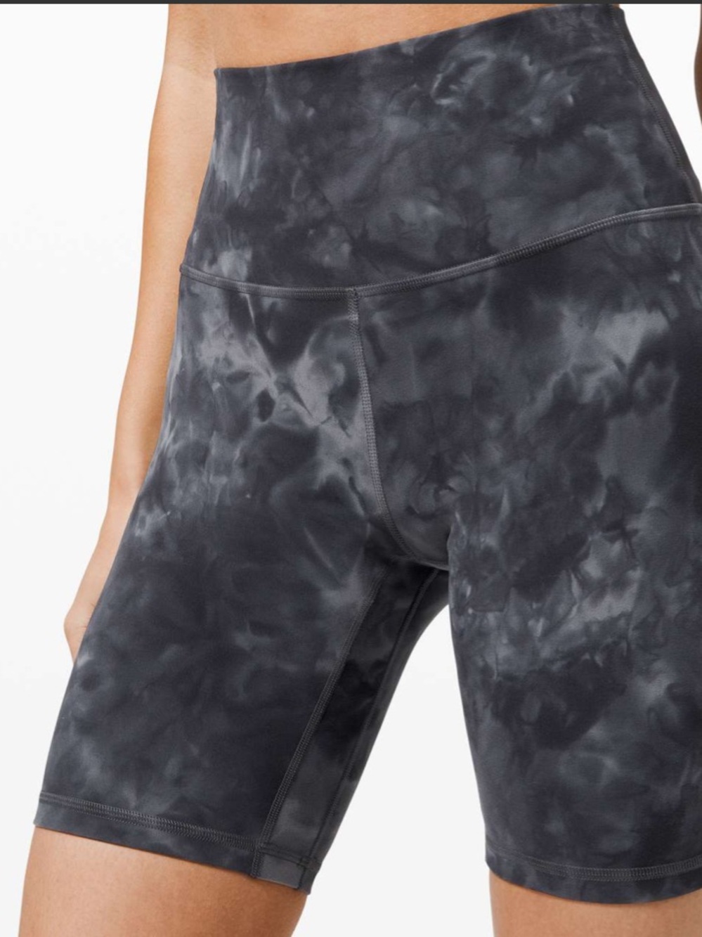 LULULEMON Diamond Dye High-Rise Align Bike Shorts - Graphite Grey